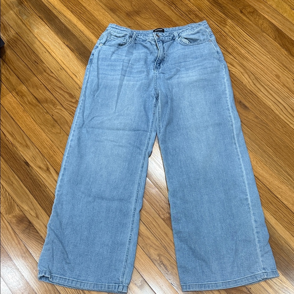 Express Light Blue Flare Jeans